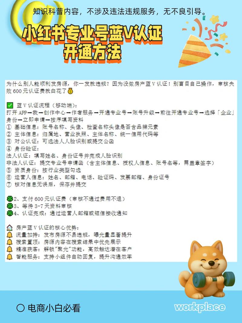 小红书蓝V认证费用_小红书蓝V认证材料准备成本_小红书